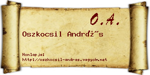 Oszkocsil András névjegykártya